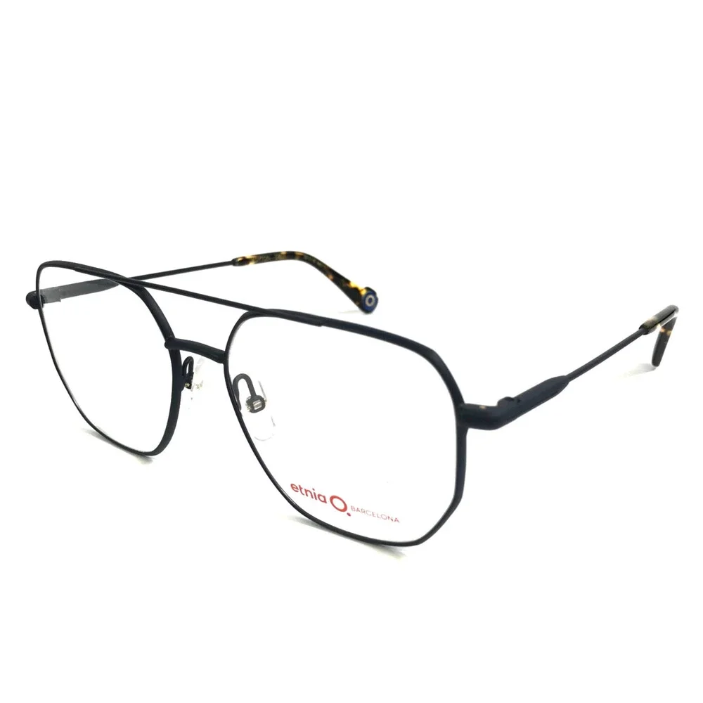 Etnia Barcelona Eyeglasses Frames ADYTON DB Dark Blue Aviator Wire Rim 55-16-140